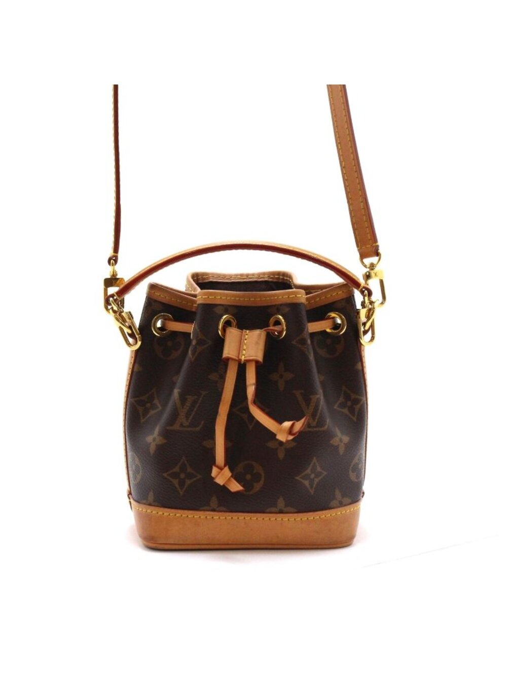 Louis Vuitton Nano Noe Monogram Shoulder Bag Canvas